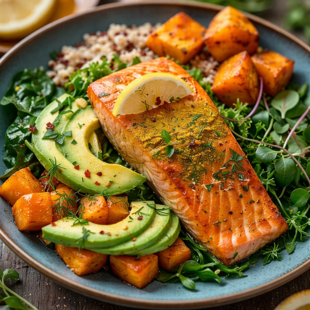 Healthy anti-inflammatory dinner ideas featuring nutrient-dense ingredients.
