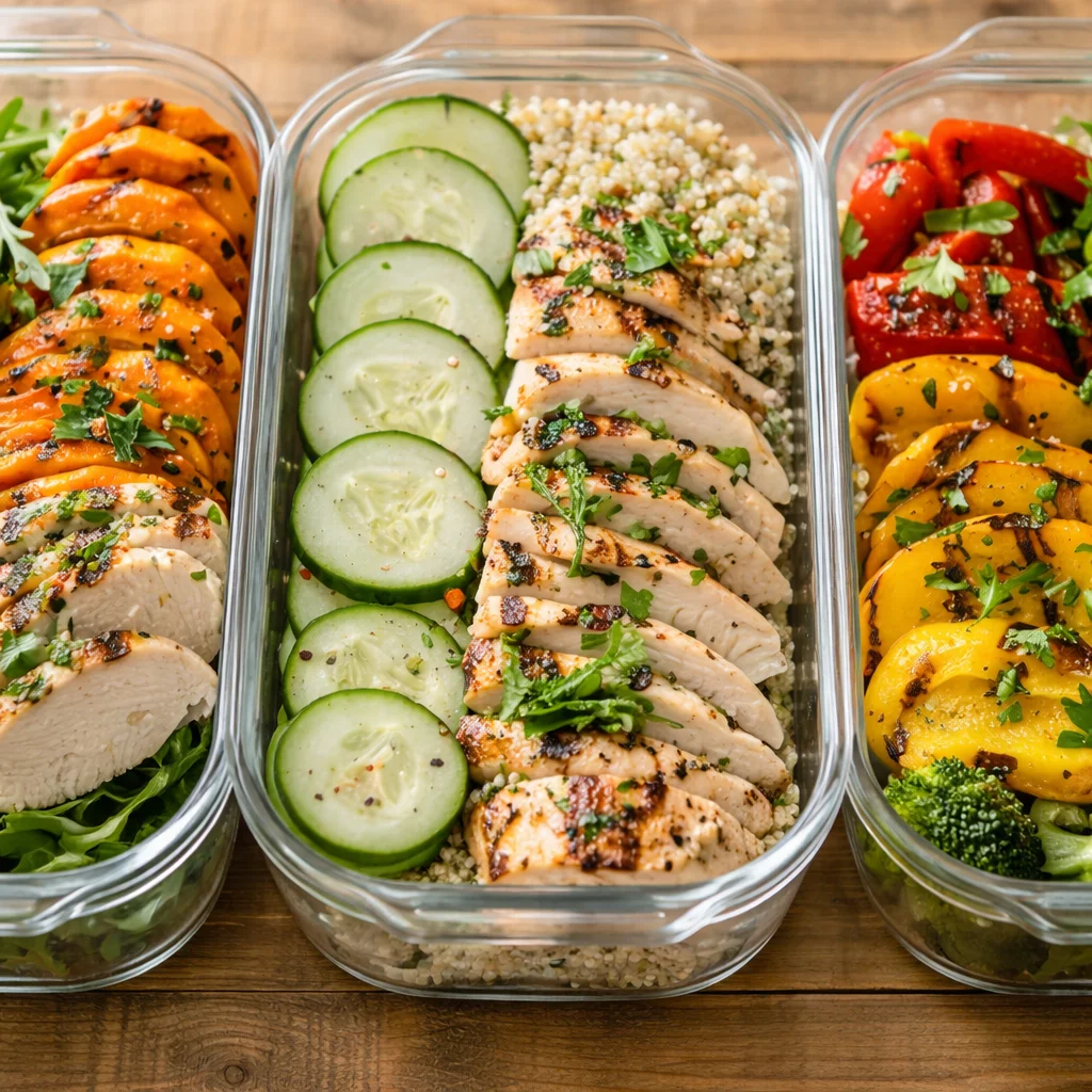 Healthy anti inflammatory dinner meal prep with nutritious recipes and ingredients.