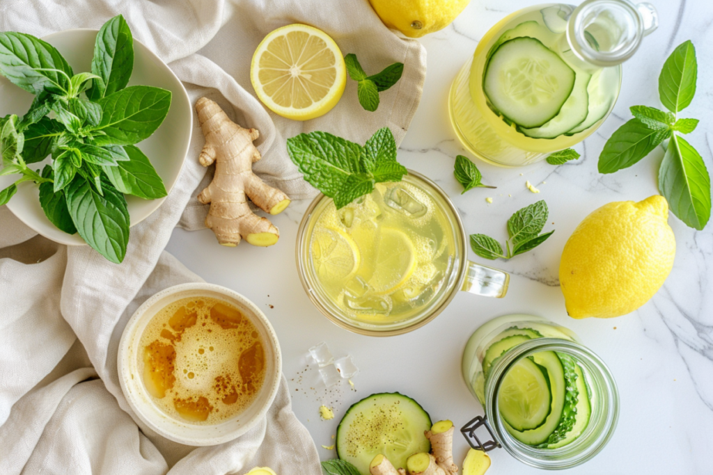 ginger tea for bloating relief and digestion