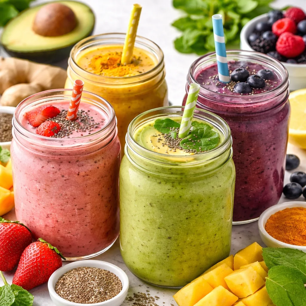 8-anti-inflammatory-smoothies-for-gut-health-and-e-2026-03-18-110123 Healthy anti-inflammatory smoothie with berries and leafy greens for inflammation relief.