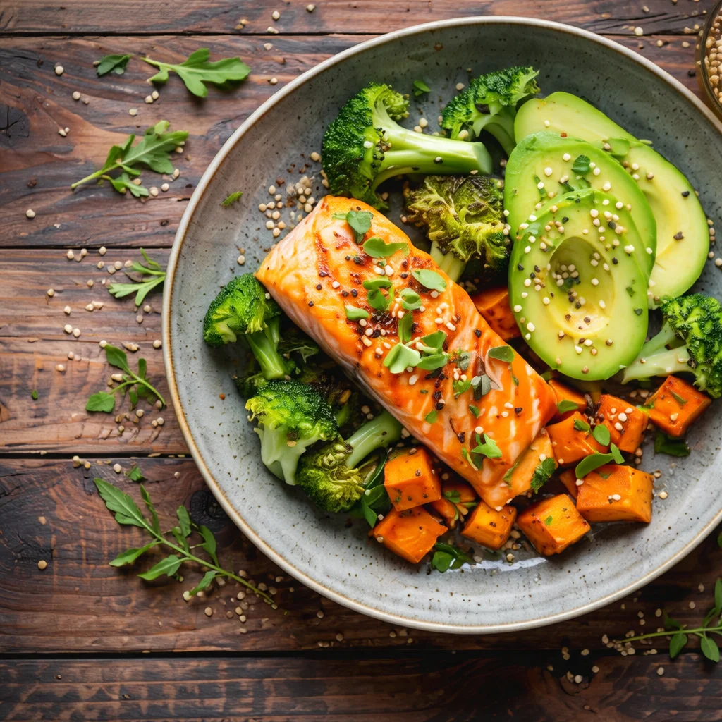 Delicious anti-inflammatory diet dinner featuring healthy, whole ingredients.