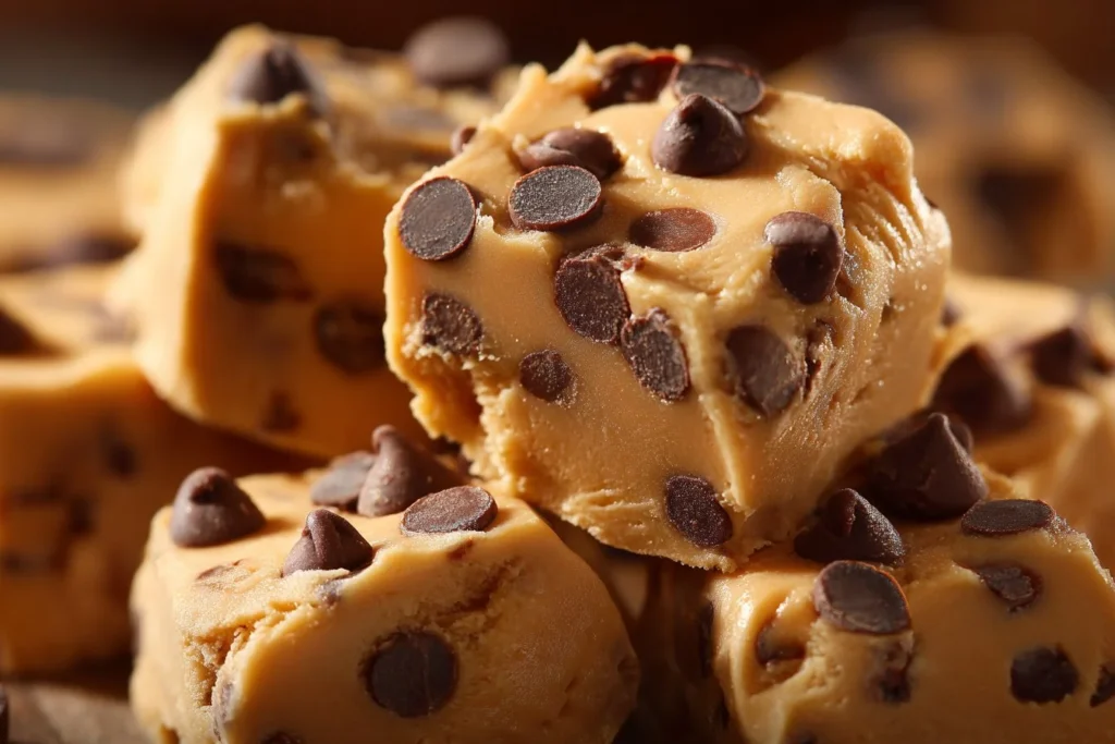 Frozen Greek yogurt peanut butter bites ready to enjoy on a plate.
