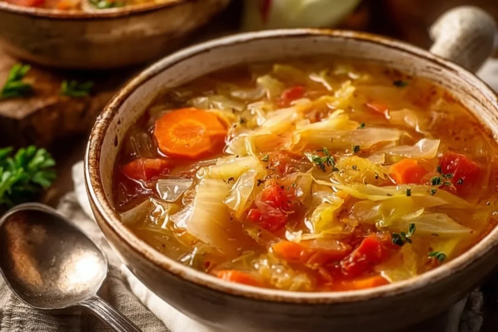 gut-healing-cabbage-soup-2026-03-26-101033 Bowl of gut-healing cabbage soup with colorful vegetables and herbs