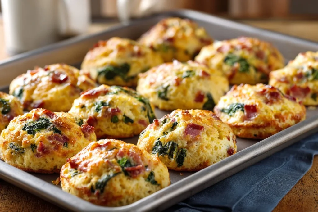 High-protein breakfast biscuits perfect for a nutritious morning meal.