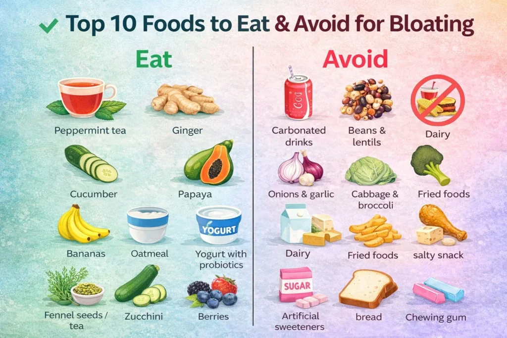 Top 10 foods for effective bloating relief and gut health tips