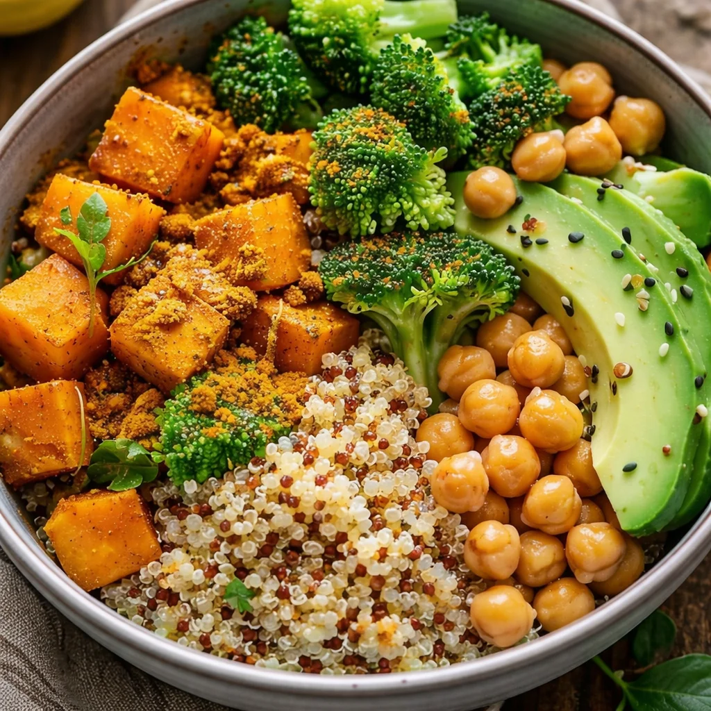 Colorful gut-friendly meal prep ideas with healthy ingredients for easy digestion