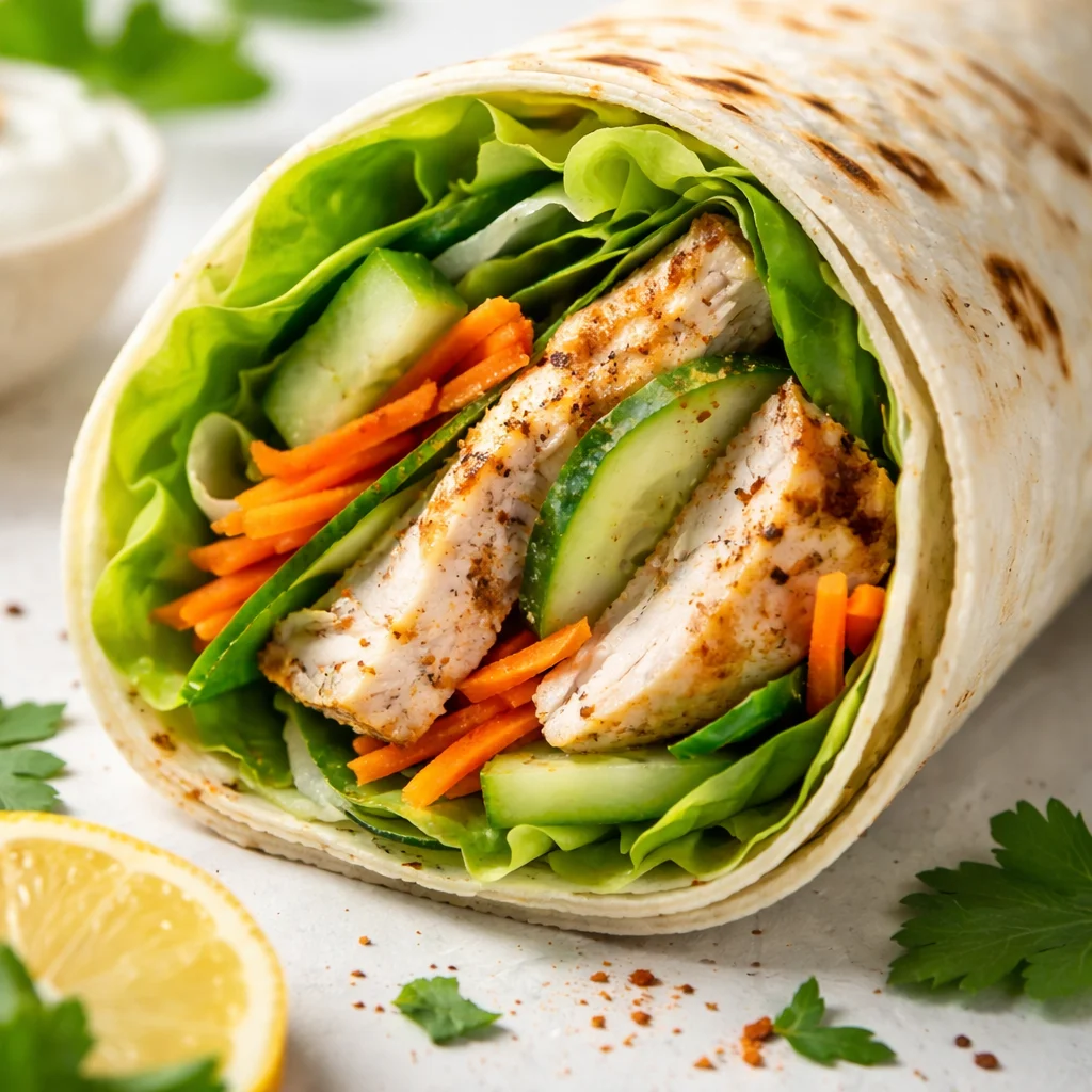 Healthy lunch wraps filled with fresh ingredients and vibrant colors.