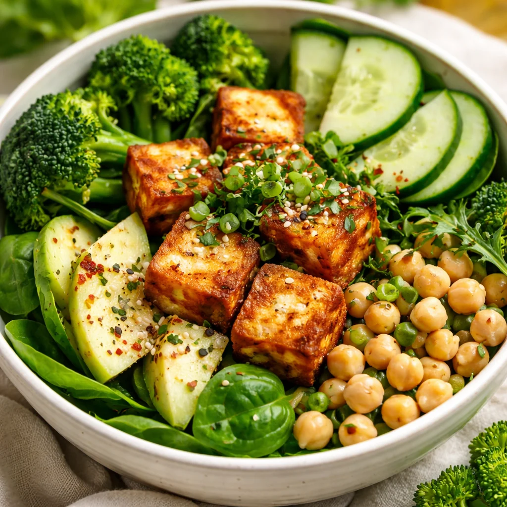 High Protein Green Gut Health Bowls with nutrient-rich ingredients for gut health.